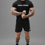 Мъжка тениска Crusader черна - отпред | Iron Cross Apparel