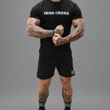 Мъжка тениска Crusader черна - отпред | Iron Cross Apparel