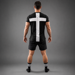 Мъжка тениска Crusader черна - отзад | Iron Cross Apparel