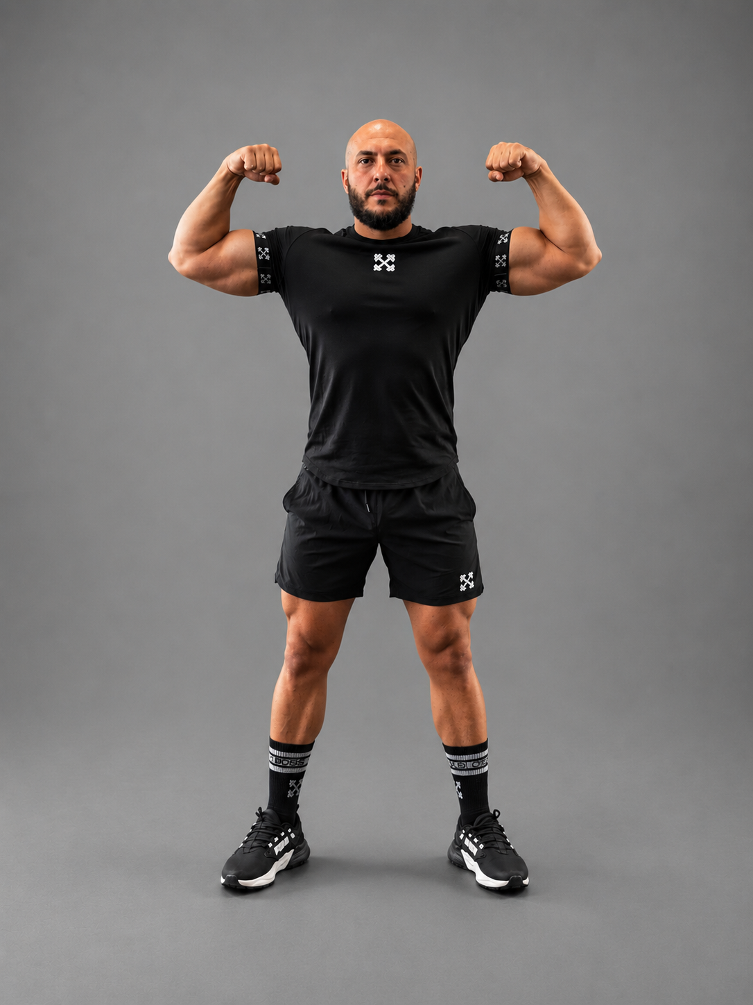 Мъжка тениска Dominator черна - отпред | Iron Cross Apparel