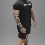 Мъжка тениска Crusader черна - детайл | Iron Cross Apparel